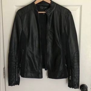 Faux leather moto jacket, RD style, size M